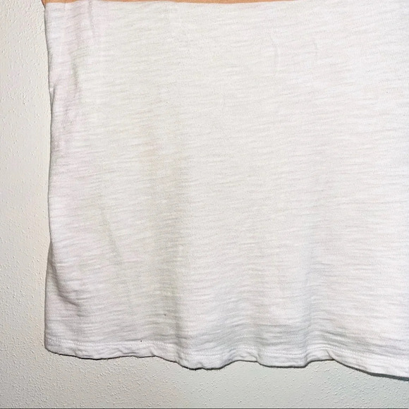 LC Lauren Conrad 100% Cotton White Pastel Striped Tee Small Women’s - Picture 6 of 11